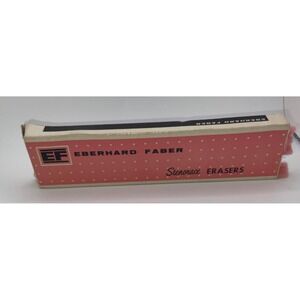VINTAGE Eberhard Faber Stenorace Erasers 1507  8 Pink Pencil Eraser Brush Set
